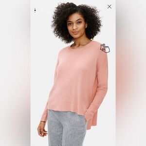 Eileen Fisher Stretch Crepe Crew Neck Box Top Long Sleeve Women’s Size Large